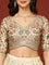 Beige Silk Floral Motifs Ghagra Set