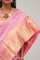 Carnation Pink Kanjivaram Silk Jaal Saree
