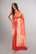 Coral Pink Jaal Organza Banarasi Saree