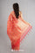 Coral Pink Jaal Organza Banarasi Saree