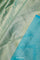 Jalli Kanjivaram Silk Saree In Tiffany Blue