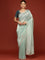 Blue Tissue Saree With Stone Work Readymade Blouse