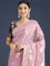 Lilac Tissue Weaved Saree With Stone Work Readymade Blouse