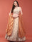 Cream Tissue With Heavy Hand Embroidery Ghagra Set