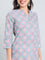 Cotton Geometric Print Straight Kurta