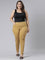 Women Solid Mustard Super Stretch Jeggings