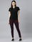 Women Solid Dark Wine Super Stretch Jeggings