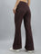 Dark Wine Suede Bell Bottom