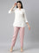 Women Solid Light Pink Mid Rise Linen Pencil Pants