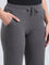 Silver Grey Cotton Stretch Track Pant