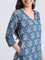 Cotton Floral Block Print Straight Kurta
