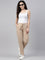 Women Stripe Beige Printed Pencil Pant