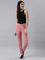 Women Solid Light Coral Super Stretch Jeggings