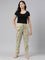 Women Printed Yellow Knit Lounge Pants