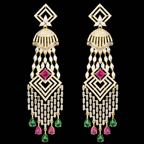 Designer Fancy Zirconia Earrings 64282