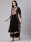 Black Georgette Anarkali Three Piece Set