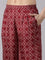 Maroon Muslin Printed Three Piece Set