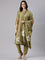 Mehadi Green Muslin Digital Print Three Piece Set