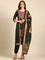 Black Foil printed kurta set with silk duppata