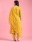 Mustard Chanderi Embroidery Aline Three Piece Suit Set