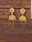 Designer Ruby and Emerald Jhumka Earrings