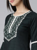 Neeru's Green Straight Solid Cotton Silk Kurtas