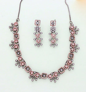 Designer Polish Zirconia Necklace Set