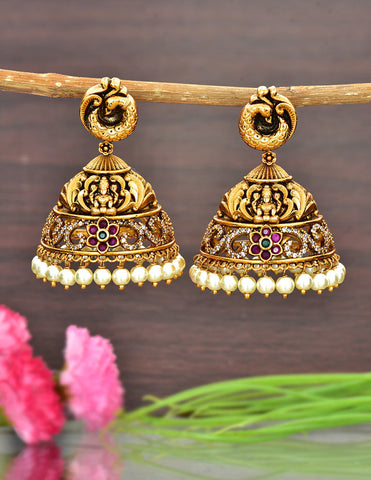 Designer Antique Jhumka Earrings