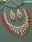 Designer Gold Plated Zirconia Ruby Necklace Set