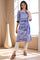 Blue Shibori Printed Straight Pure Cotton Kurta