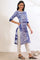 Blue Shibori Printed Straight Pure Cotton Kurta