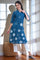 Blue Shibori Printed A-Line Pure Cotton Kurta