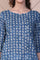 Blue Batik Printed Pure Cotton Straight Kurta
