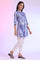 Blue Printed Straight Pure Cotton Kurti