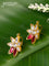 Bugadi earrings floral design with pink jadau kundan stones