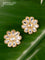 Bugadi earrings floral design with kundan stones