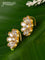 Bugadi earrings floral design with kundan stones