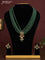 Antique beaded green necklace floral pendant with jadau kundan stones and pearl & beads hangings