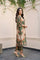 Green Floral Printed Straight Kurta with Trouser Set