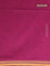 Bengal soft cotton saree magenta pink with plain body and zari woven piping border