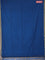 Bengal soft cotton saree peacock blue with plain body and zari woven piping border