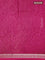 Chanderi silk cotton saree magenta pink with allover prints and banarasi style border