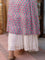 Pink Floral Block Printed Modal Silk Cape