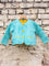 Aqua Fun Blue Organic Cotton Quilted Tea Cup Jacket