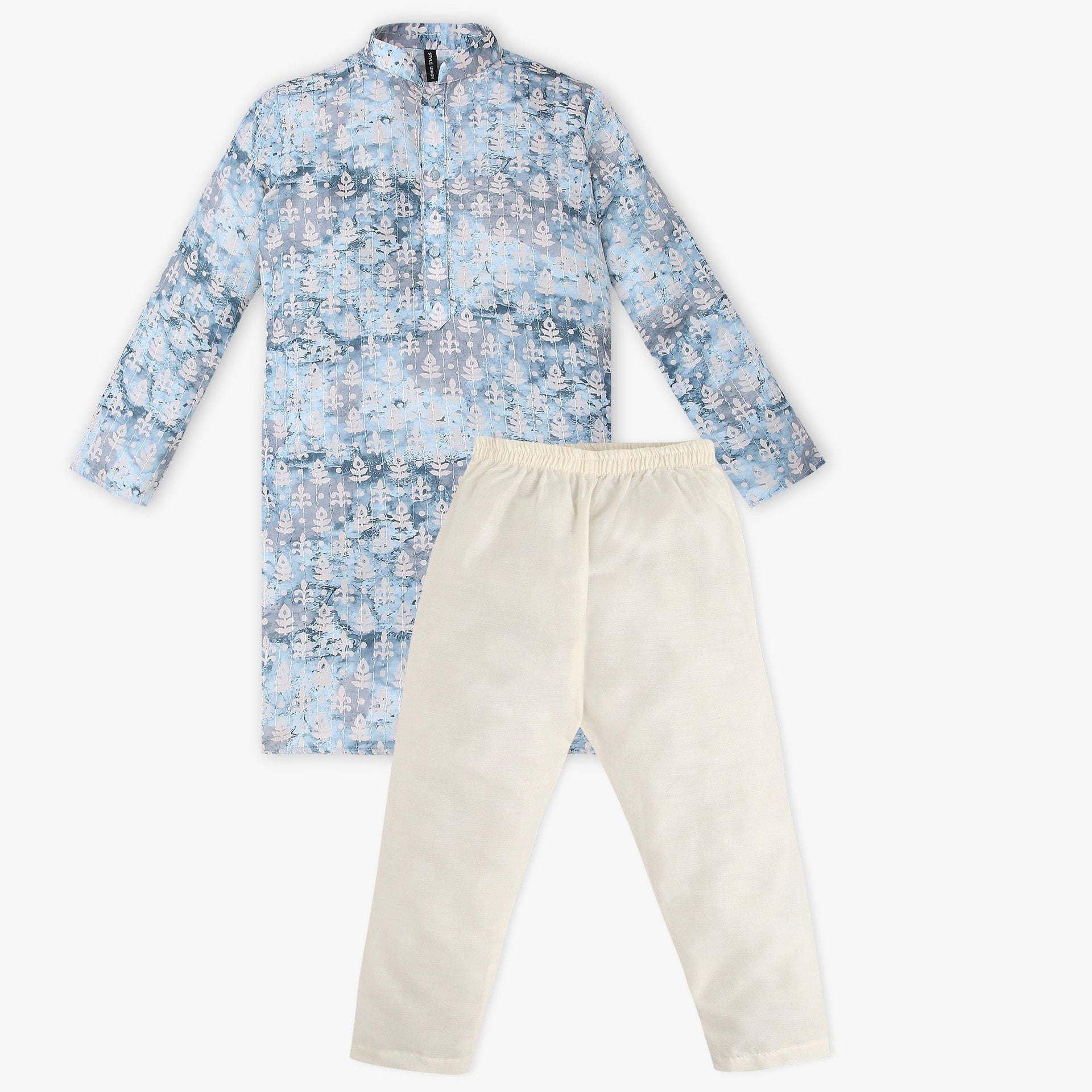 Boys Embroidered Kurta with Pant Set