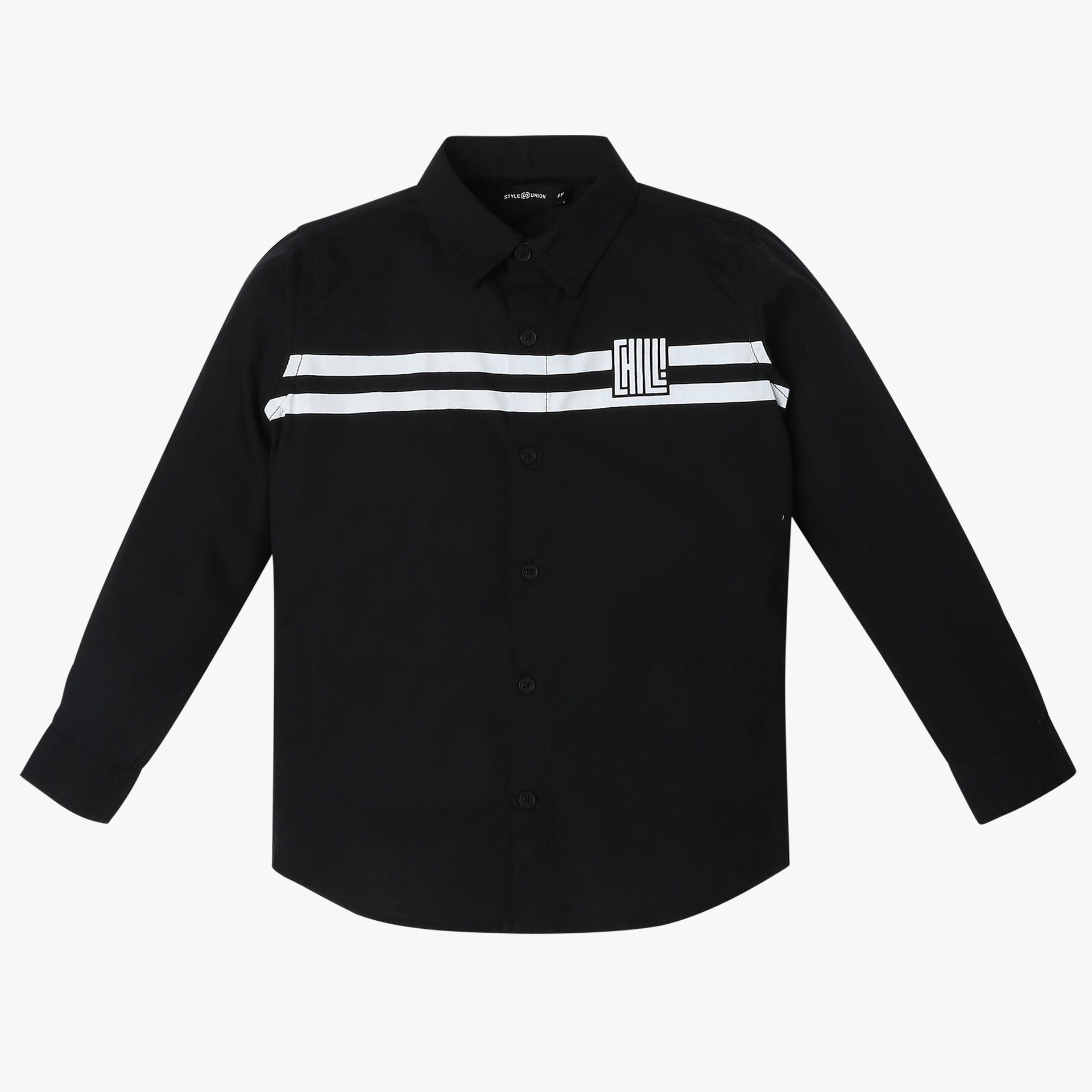 Boys Solid Full Length Highlight Shirt