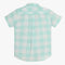Boys Half Sleeve Shirt Collar Checkered Shirt
