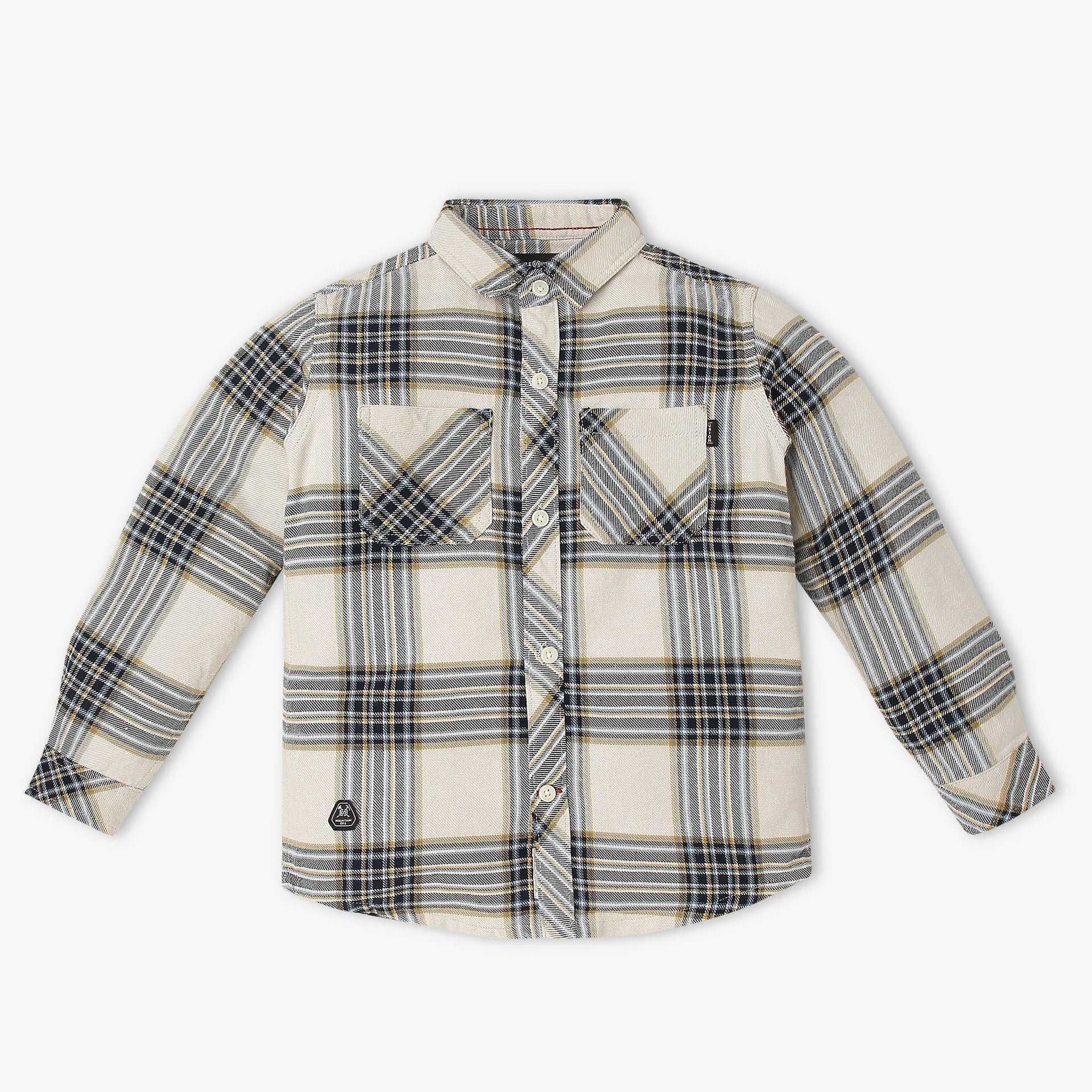 Boys Cotton Checkered Shirt