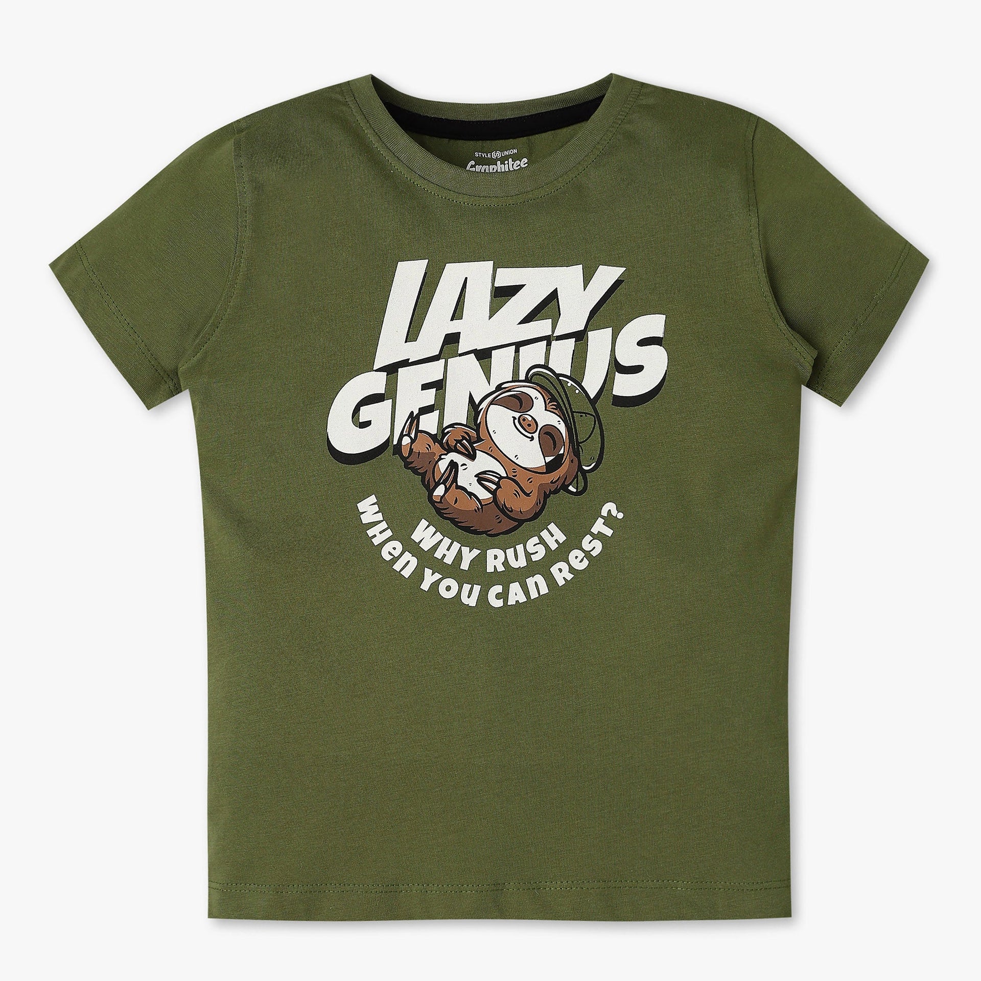 Boys Crew Neck Graphic T-Shirt