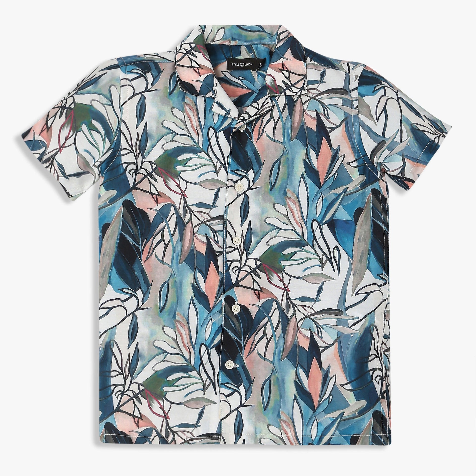 Boys Printed Cuban Shirt